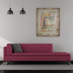 Tablou inramat - Janez Kastav - Crearea Soarelui, Lunii si Stelelor, 50 x 60 cm - Img 2