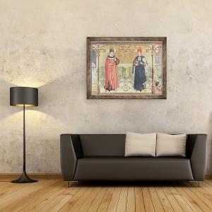 Tablou inramat - Jaume Huguet - Sfantul Cosma si Sfantul Damian, 60 x 80 cm - Img 2