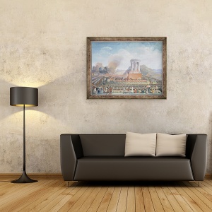 Tablou inramat - Jean Alexis Cornu - Festivalul Federatiei, 60 x 80 cm - Img 2