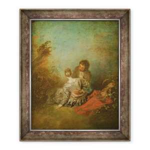 Tablou inramat - Jean Antoine Watteau - Faux Pas, 70 x 85 cm