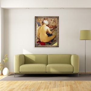 Tablou inramat - Jean Auguste Dominique Ingres - Baia turceasca, detaliu al muzicianului, 60 x 80 cm - Img 2