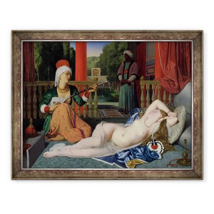 Tablou inramat - Jean Auguste Dominique Ingres - Odalisca cu sclavi, 60 x 80 cm