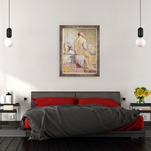 Tablou inramat - Jean Auguste Dominique Ingres - Odalisque sau scaldat mic, 70 x 90 cm - Img 3