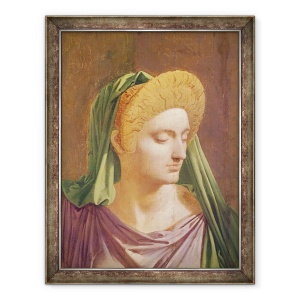 Tablou inramat - Jean Auguste Dominique Ingres - Virgil 70-19 i.Hr. citind Aeniad catre Livia, Octavia si Augustus detaliu al sefului Livia, 70 x 90 cm