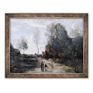 Tablou inramat - Jean Baptiste Camille Corot - Drumul, 60 x 80 cm