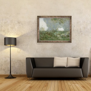 Tablou inramat - Jean Baptiste Camille Corot - Souvenir de Mortefontaine, 60 x 80 cm - Img 2