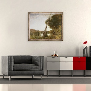 Tablou inramat - Jean Baptiste Camille Corot - Steaua Pastorului, 70 x 85 cm - Img 2