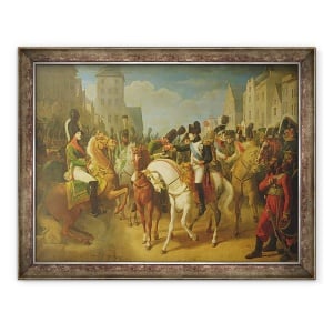 Tablou inramat - Jean Baptiste Debret - Napoleon Bonaparte 1769-1821 Decorarea Grenadierului Lazareff la Tilsit, 70 x 90 cm