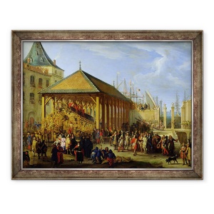 Tablou inramat - Jean Baptiste I de La Rose - Jean-Baptiste Colbert 1651-90 Marchizul de Seignelay si Louis Victor de Rochechouart 1636-88 Duce de Vivonne, 60 x 80 cm