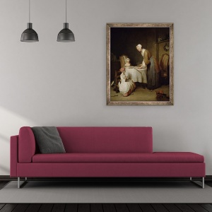 Tablou inramat - Jean-Baptiste Simeon Chardin - Harul, 70 x 85 cm - Img 2