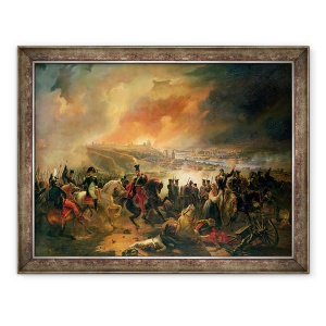 Tablou inramat - Jean Charles Langlois - Batalia de la Smolensk, 17 august 1812, 70 x 90 cm