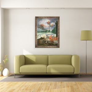 Tablou inramat - Jean Cotelle the Younger - Groves de Versailles. Vedere la bazinul Dragonului si la bazinul lui Neptun, 70 x 90 cm - Img 2