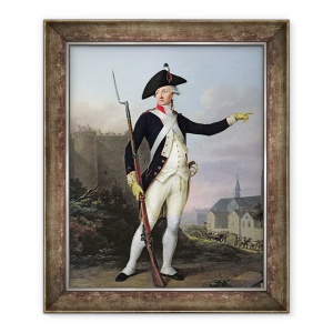 Tablou inramat - Jean Francois Marie Bellier - Cetateanul Nau-Deville in uniforma Garzii Nationale, 15 iulie 1789, 70 x 85 cm