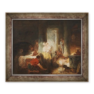 Tablou inramat - Jean-Honore Fragonard - Interior roman, 50 x 60 cm
