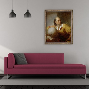 Tablou inramat - Jean-Honore Fragonard - Joseph-Jerome Lefrancois Lalande 1732-1807, 50 x 60 cm - Img 2