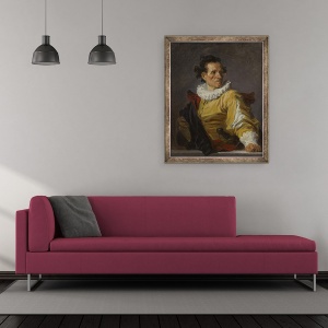 Tablou inramat - Jean-Honore Fragonard - Razboinicul Portret Fantezie, 70 x 85 cm - Img 2