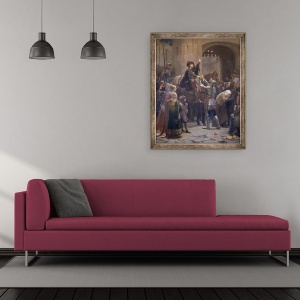 Tablou inramat - Jean-Jacques Scherrer - Ioana dArc 1412-31 Lasand Vaucouleurs, 70 x 85 cm - Img 2