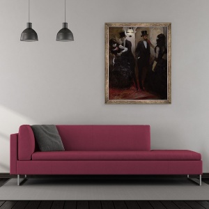 Tablou inramat - Jean Louis Forain - Coridoarele de la Opera, 50 x 60 cm - Img 2