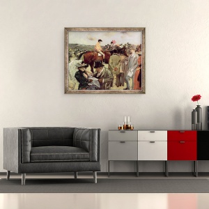 Tablou inramat - Jean Louis Forain - Cursa de cai, 70 x 85 cm - Img 2