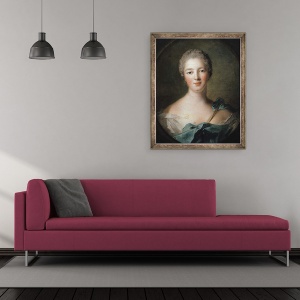 Tablou inramat - Jean-Marc Nattier - Madame de Pompadour 1721-64 1748, 50 x 60 cm - Img 2