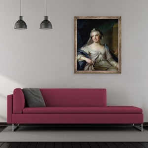 Tablou inramat - Jean-Marc Nattier - Madame Henriette ca Fecioara Vestala, 70 x 85 cm - Img 2