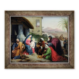 Tablou inramat - Jean Pierre Granger - Adorarea Magilor, 70 x 85 cm