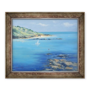 Tablou inramat - Jennifer Wright - Navigarea din Salcombe, 50 x 60 cm
