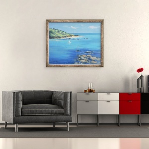 Tablou inramat - Jennifer Wright - Navigarea din Salcombe, 50 x 60 cm - Img 2