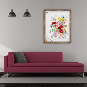 Tablou inramat - Jo Chambers - Schita Florala 3, 70 x 85 cm - Img 2