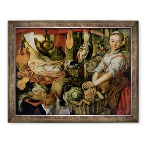 Tablou inramat - Joachim Beuckelaer - Kitchen Interior, 70 x 90 cm