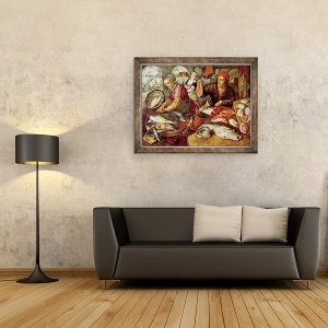 Tablou inramat - Joachim Bueckelaer - Piata de peste, 70 x 90 cm - Img 2