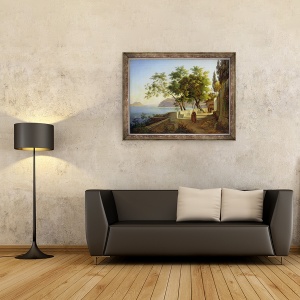 Tablou inramat - Joachim Faber - Terasa Capucinilor din Sorrento, 60 x 80 cm - Img 2