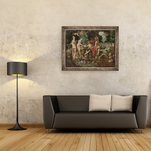 Tablou inramat - Joachim Wtewael - Judecata de la Paris, 60 x 80 cm - Img 2