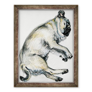 Tablou inramat - Joan Thewsey - Dormit Pug One, 2000, 70 x 90 cm
