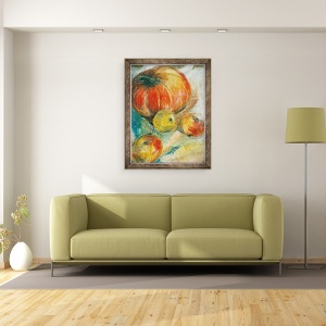 Tablou inramat - Joan Thewsey - Dovleac cu mere, 60 x 80 cm - Img 2