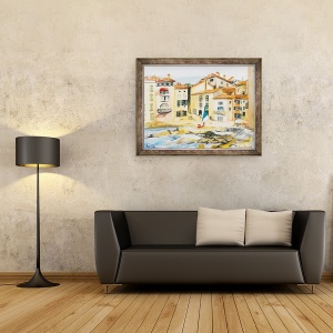 Tablou inramat - Joan Thewsey - Saint-Tropez, golful, 70 x 90 cm - Img 2