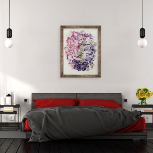 Tablou inramat - Joan Thewsey - Violete africane, 70 x 90 cm - Img 3