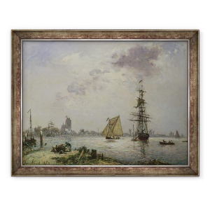 Tablou inramat - Johan-Barthold Jongkind - Dordrecht, 60 x 80 cm