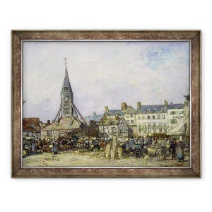Tablou inramat - Johan-Barthold Jongkind - Piata de la Sainte-Catherine, 70 x 90 cm