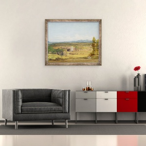 Tablou inramat - Johann Christoph Erhard - Vedere la Campagna Romana, 50 x 60 cm - Img 2