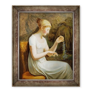 Tablou inramat - Johann Heinrich Wilhelm Tischbein - Fata cu flori, 70 x 85 cm