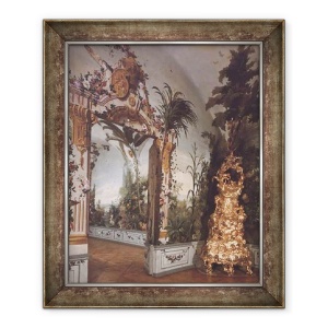 Tablou inramat - Johann Wenzel Bergl - Apartamentele Bergl - decor trompe loeil pictat de Johann Bergl, 70 x 85 cm