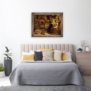 Tablou inramat - John Dawson Watson - Cabana semineul, 70 x 90 cm - Img 3