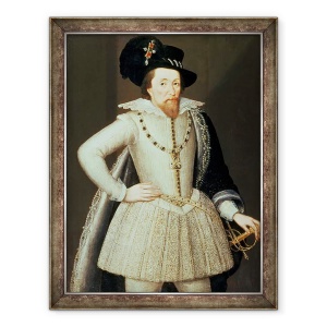 Tablou inramat - John de Critz the Elder - Iacov I, 60 x 80 cm