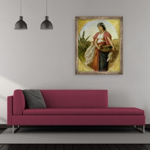 Tablou inramat - John Evan Hodgson - O femeie din Alger, 50 x 60 cm - Img 2