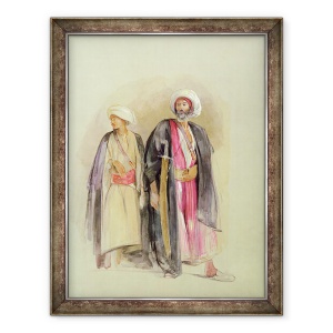 Tablou inramat - John Frederick Lewis - seicul Hussein al lui Gebel Tor si al Fiului sau, 60 x 80 cm