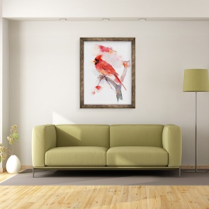 Tablou inramat - John Keeling - Cardinal rosu, 2016, 70 x 90 cm - Img 2