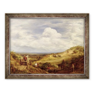 Tablou inramat - John Linnell - Gropi de nisip, Hampstead Heath, 70 x 90 cm