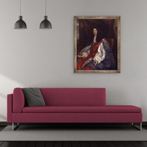 Tablou inramat - John Michael Wright - Portretul lui Carol al II-lea 1630-85 c.1660-65, 50 x 60 cm - Img 2