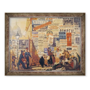 Tablou inramat - John Orlando Parry - Omul cu postere, 60 x 80 cm